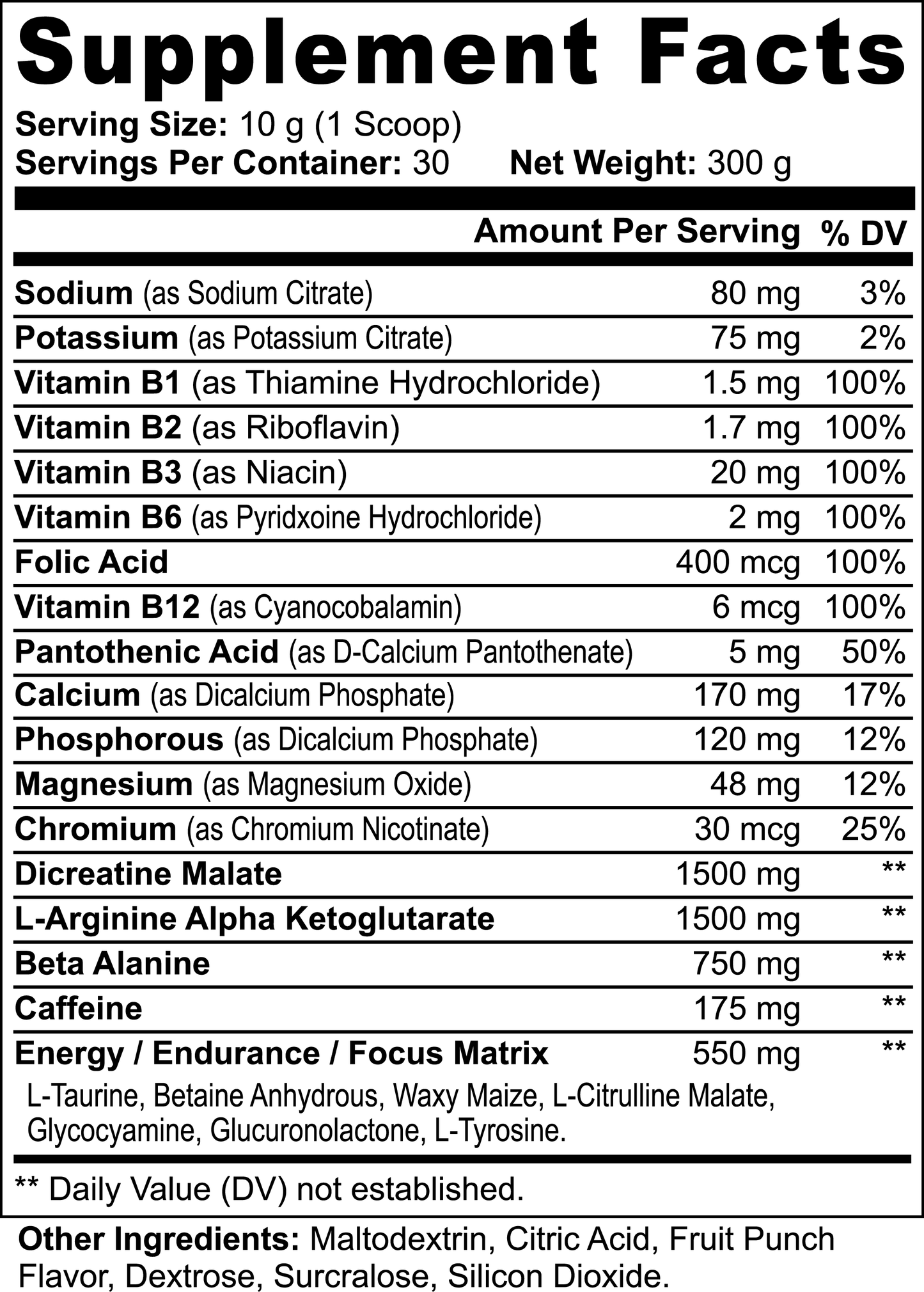 Jacked_AF Pre-Workout Powder (Fruit Punch)