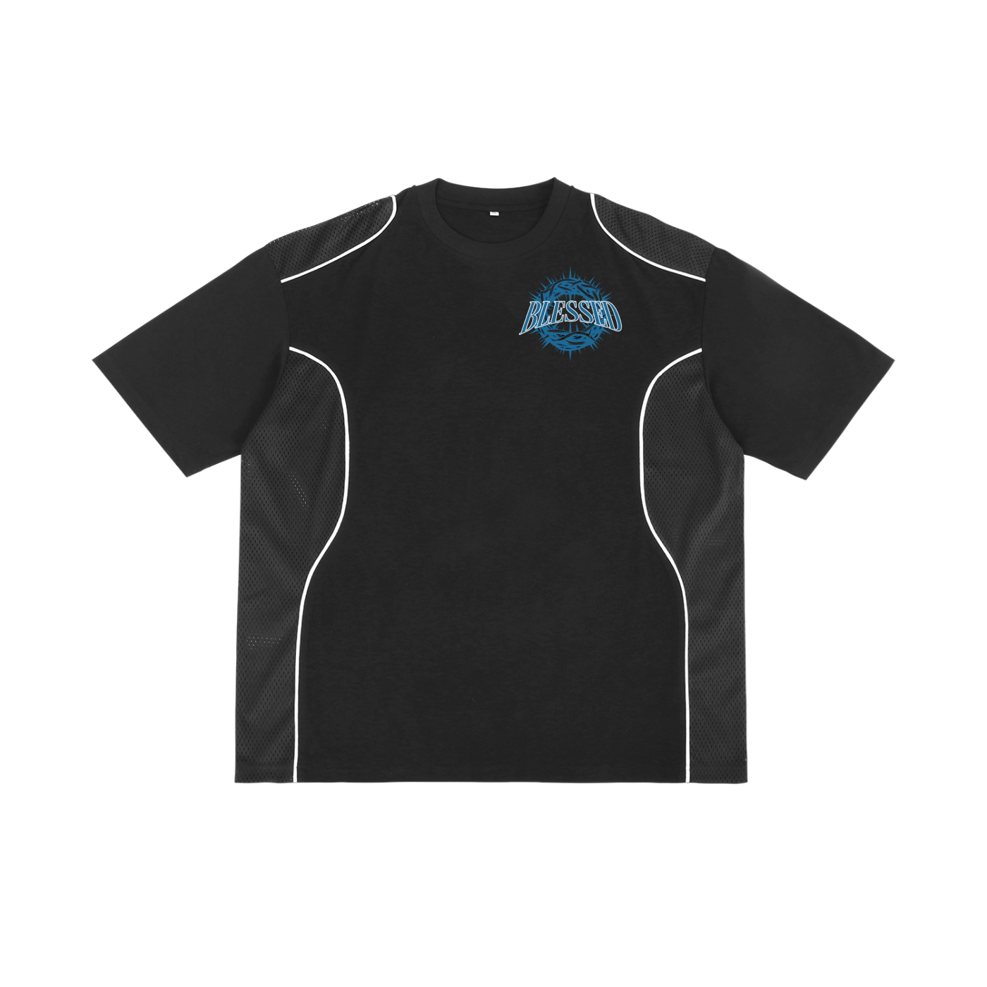 Contrast Piped Panel T-Shirt