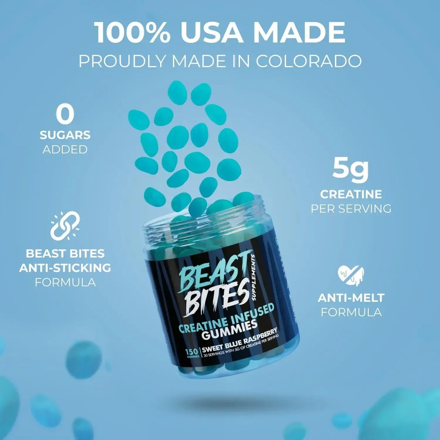 Beast bites creatine monohydrate pills