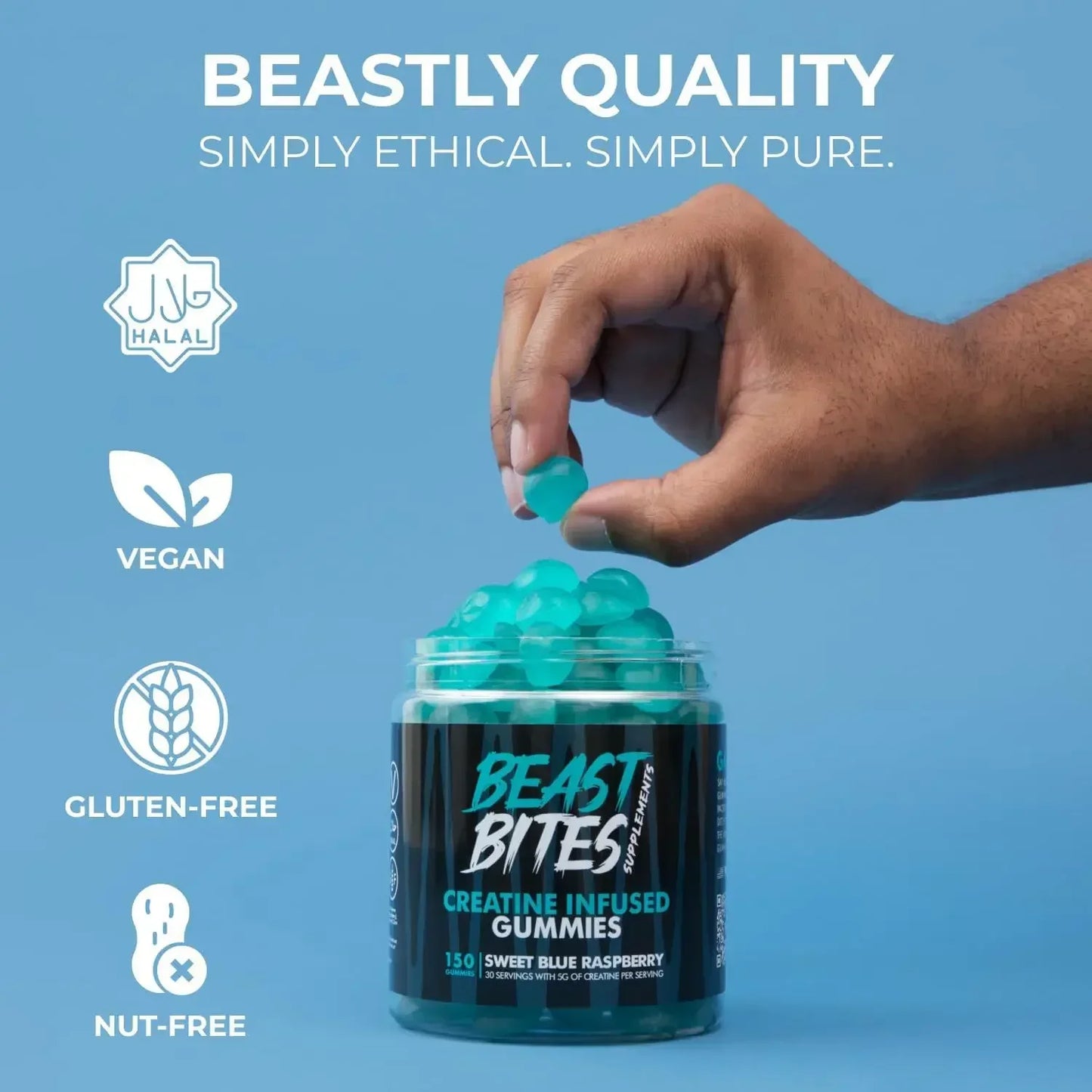 Beast bites creatine monohydrate pills