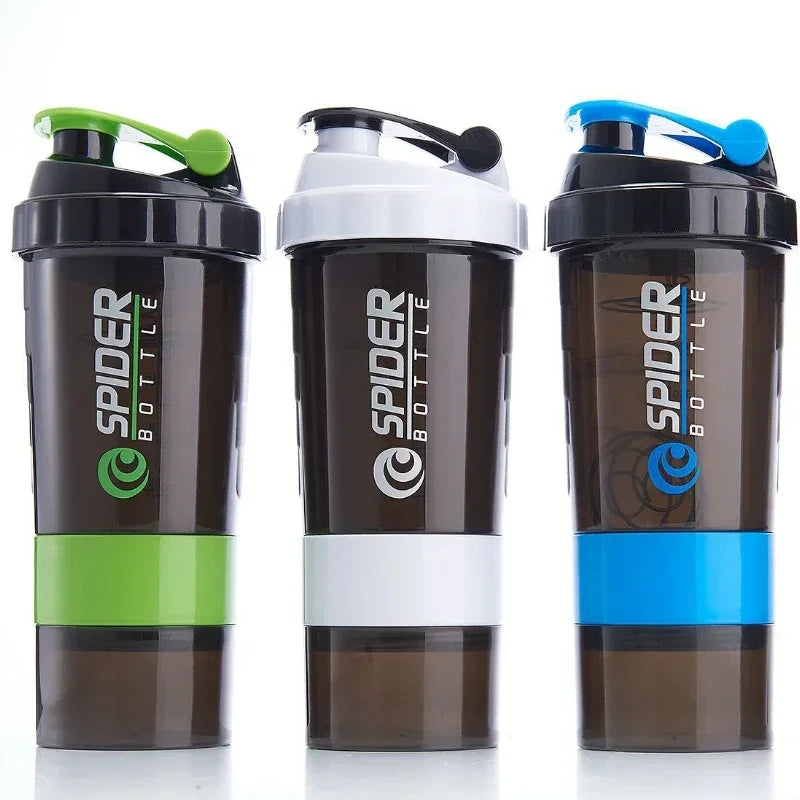SPIDER bottle 3 Layer Sports Shaker Bottle Protein Shaker