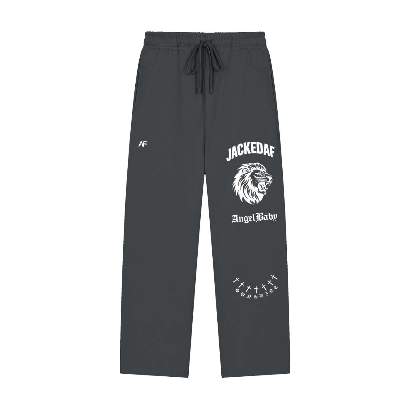 Solid Color Straight-Leg Sweatpants