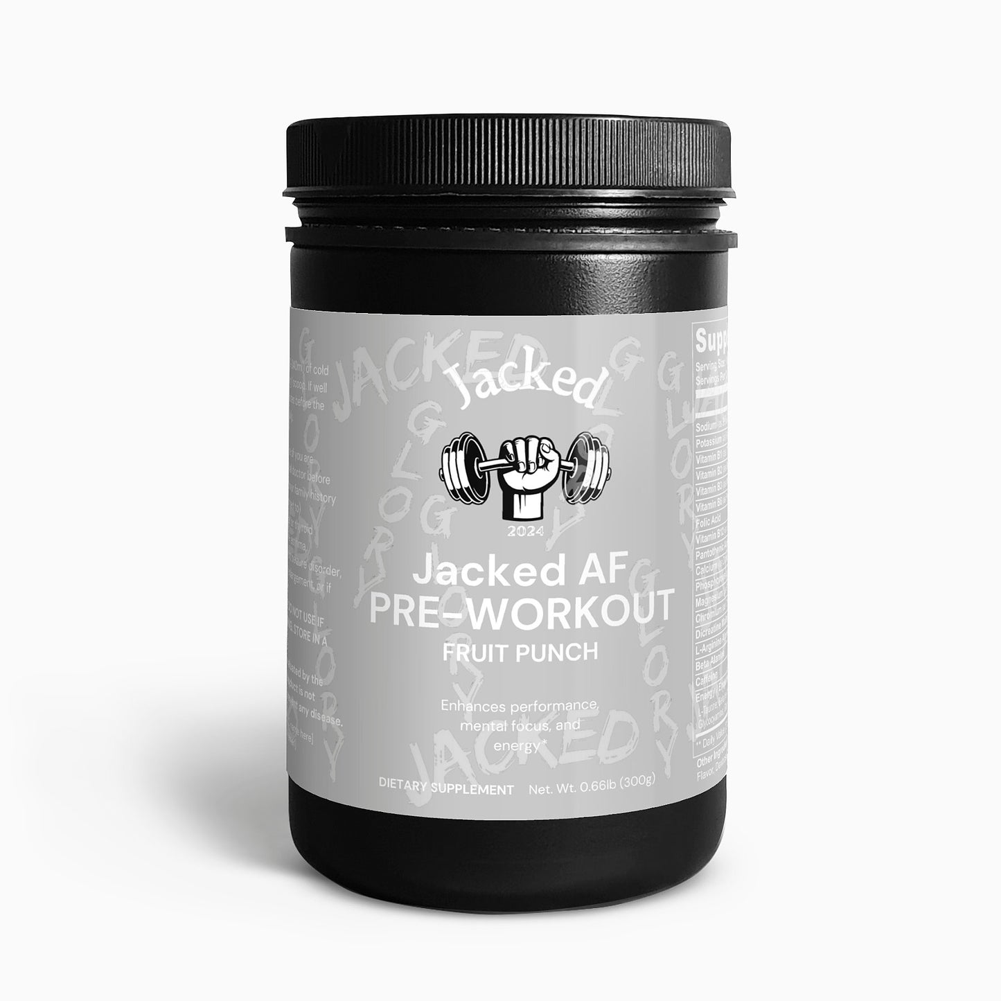 Jacked_AF Pre-Workout Powder (Fruit Punch)