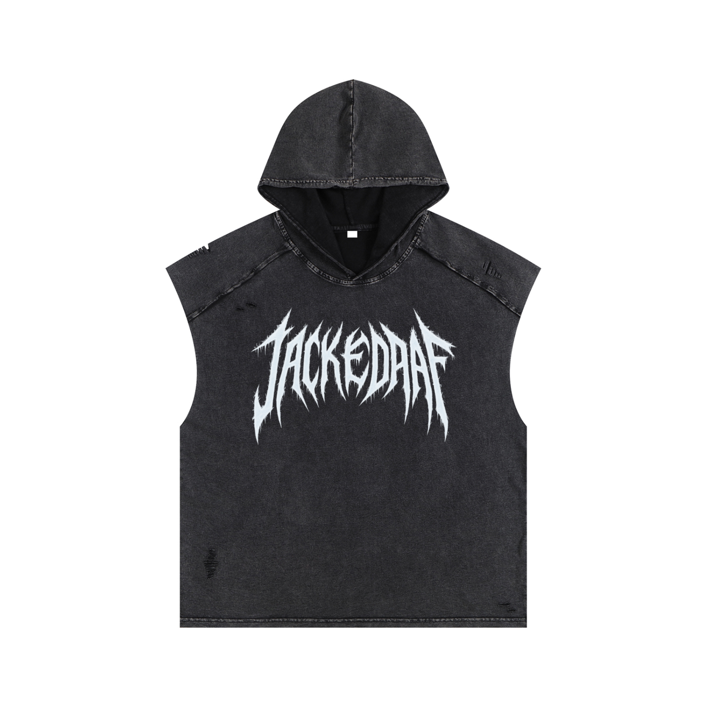 Snow Washed Boxy Hooded Tank Top