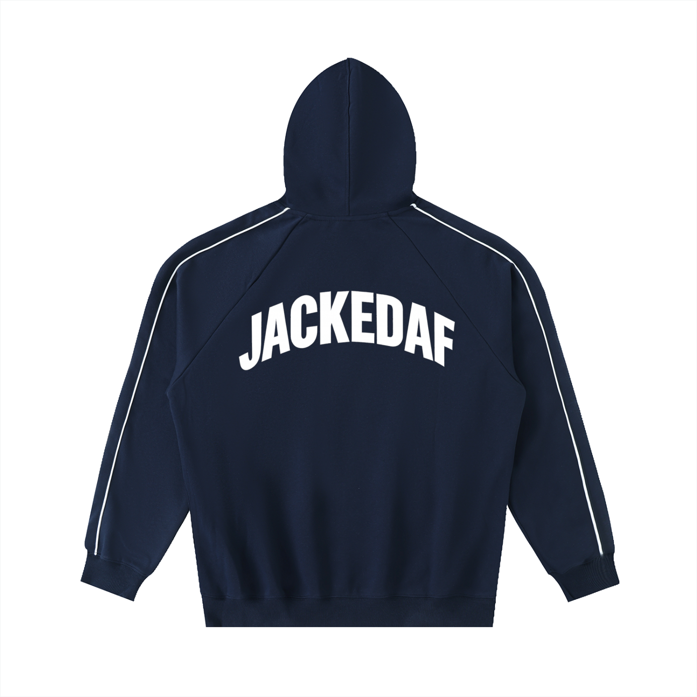 Contrast Piping Raglan Hoodie