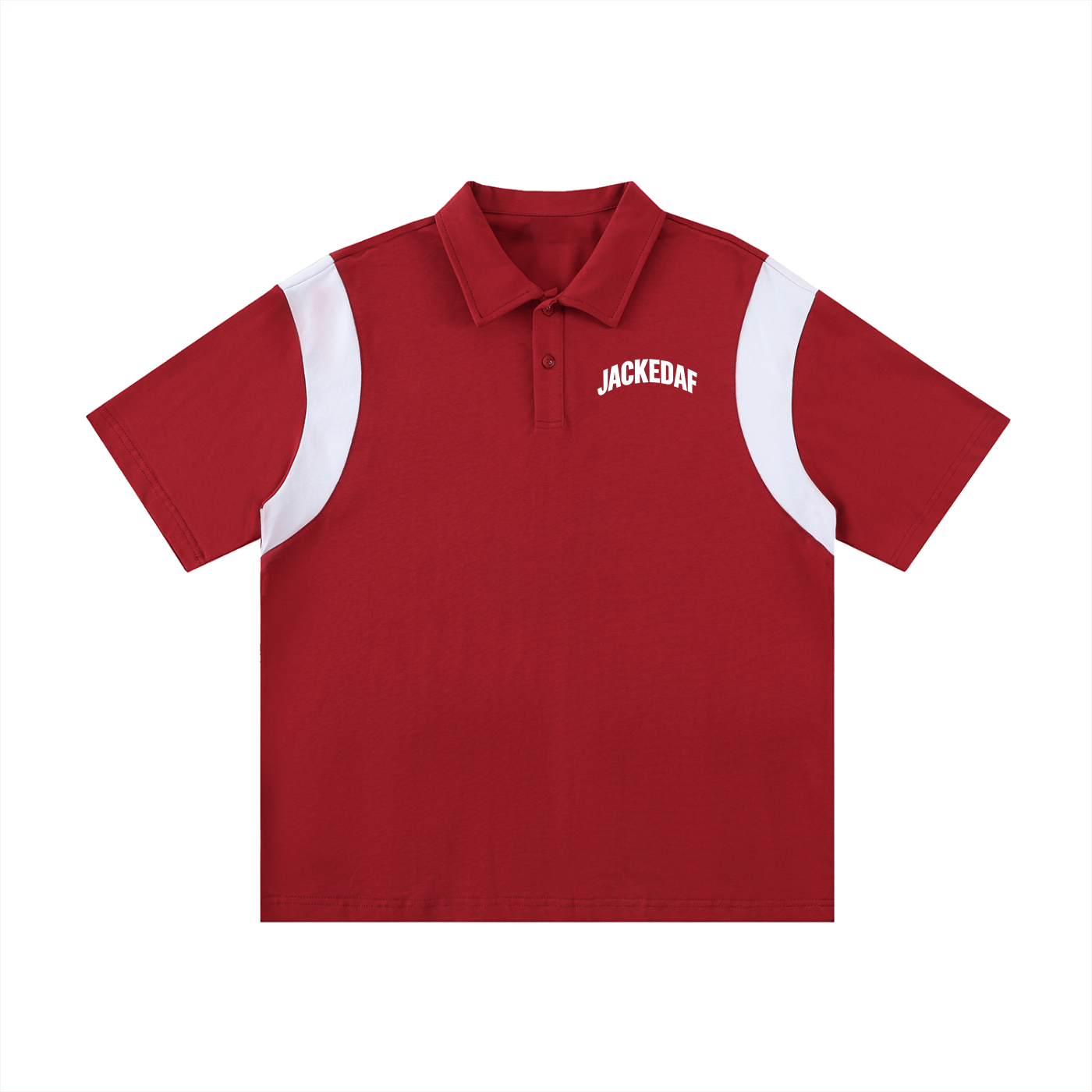 Contrast Panel Cotton Polo Shirt