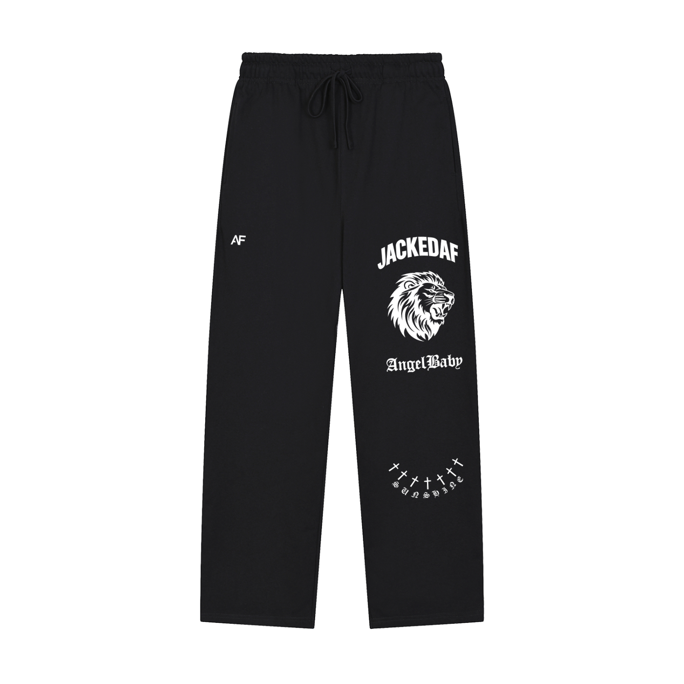 Solid Color Straight-Leg Sweatpants