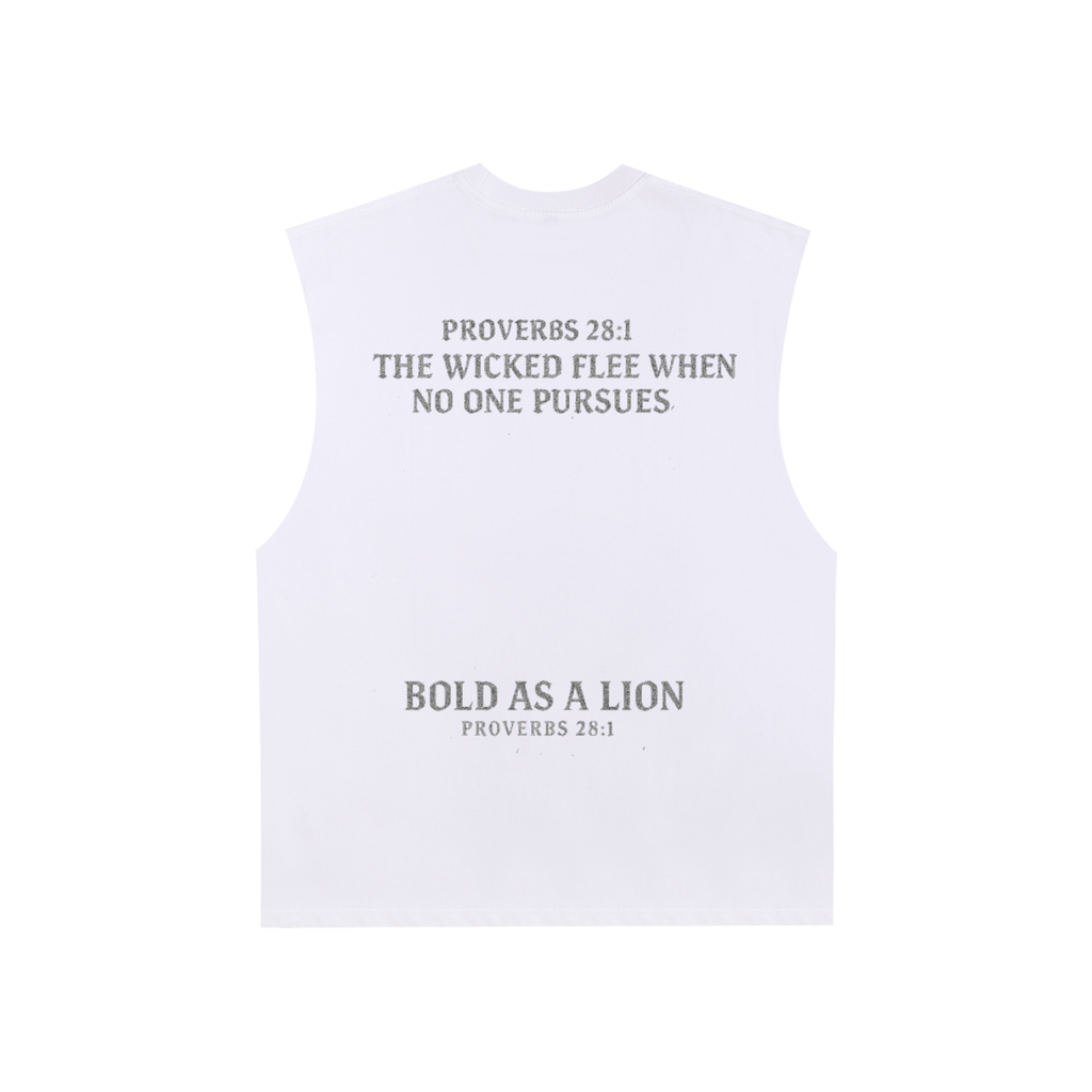 Raw Edge Cotton Tank Top