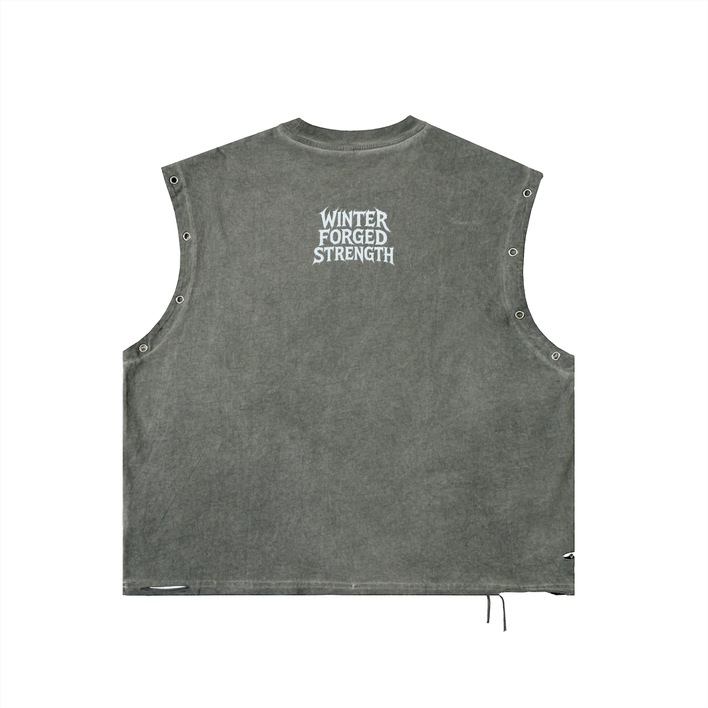 Distressed Grommet Eyelet Tank Top