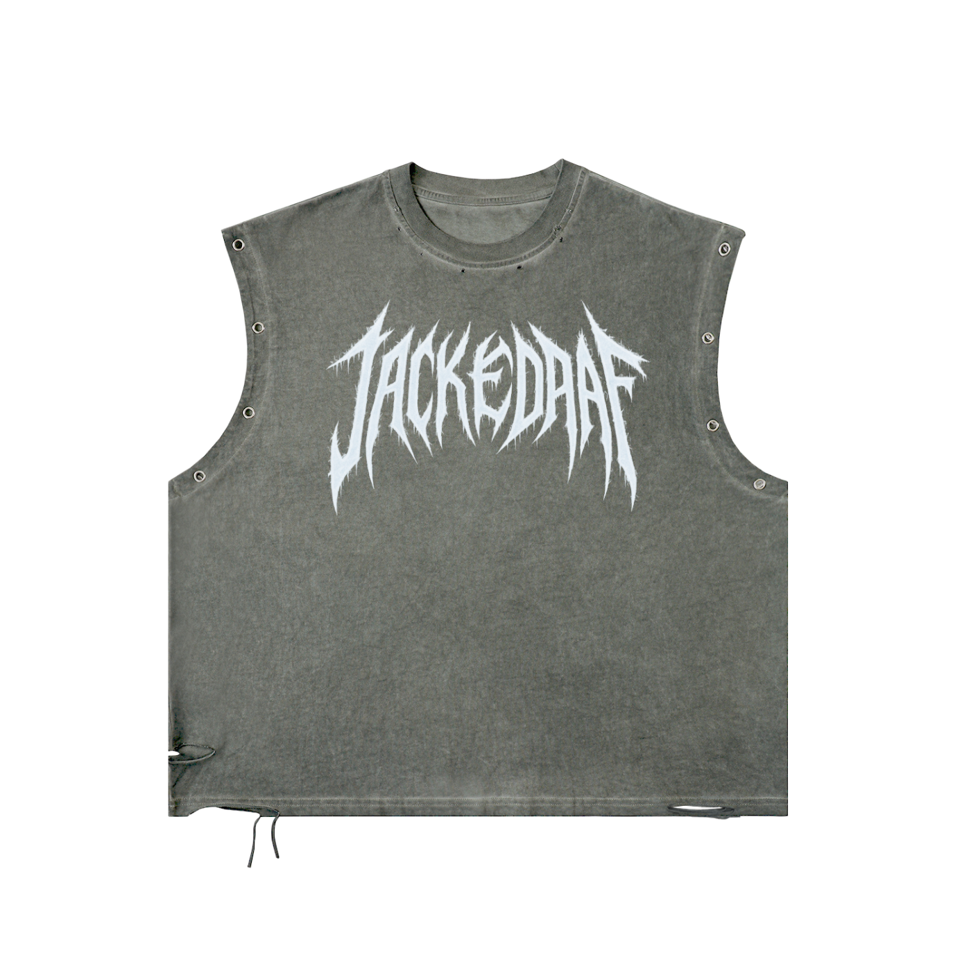 Distressed Grommet Eyelet Tank Top