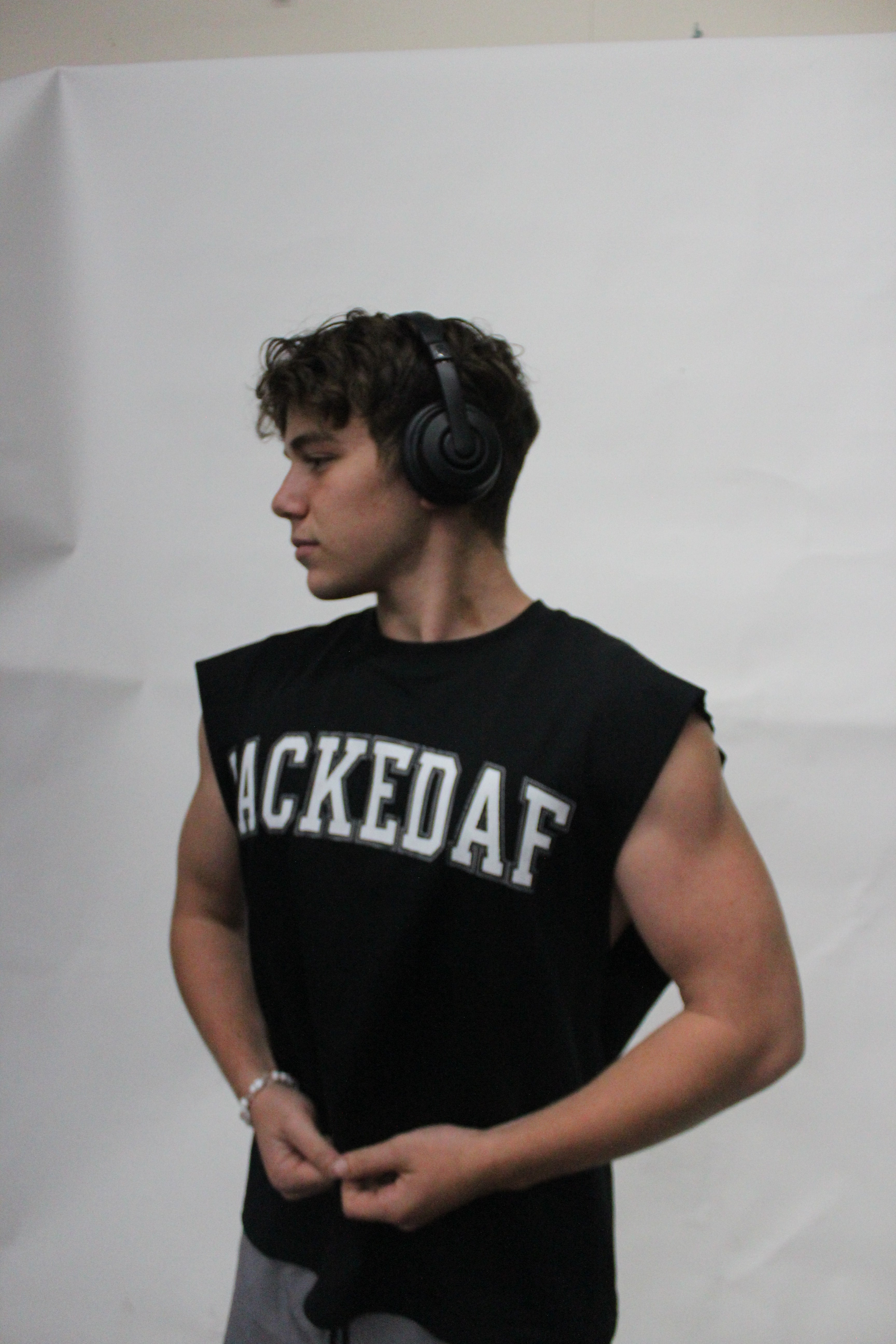 Raw Edge Cotton Tank Top
