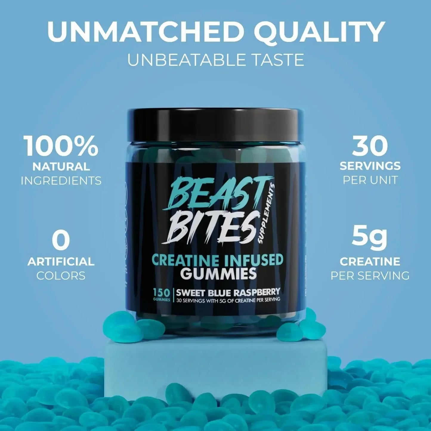 Beast bites creatine monohydrate pills