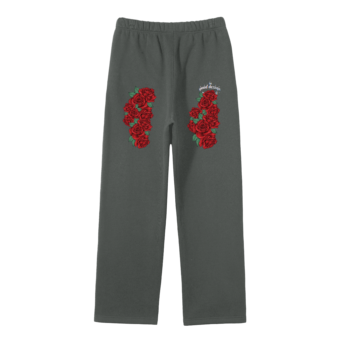 Streetwear Unisex Solid Color Fleece Straight Leg Pants