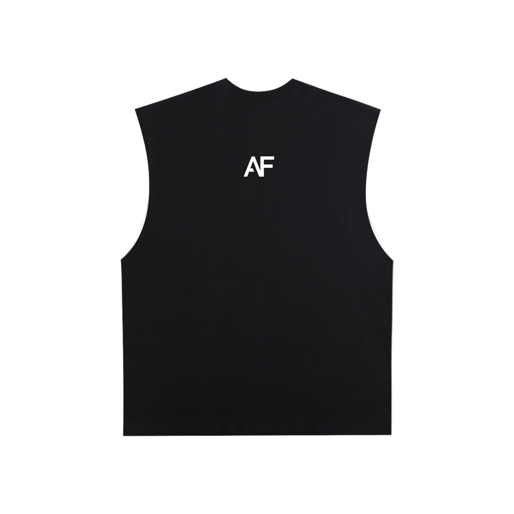 Raw Edge Cotton Tank Top