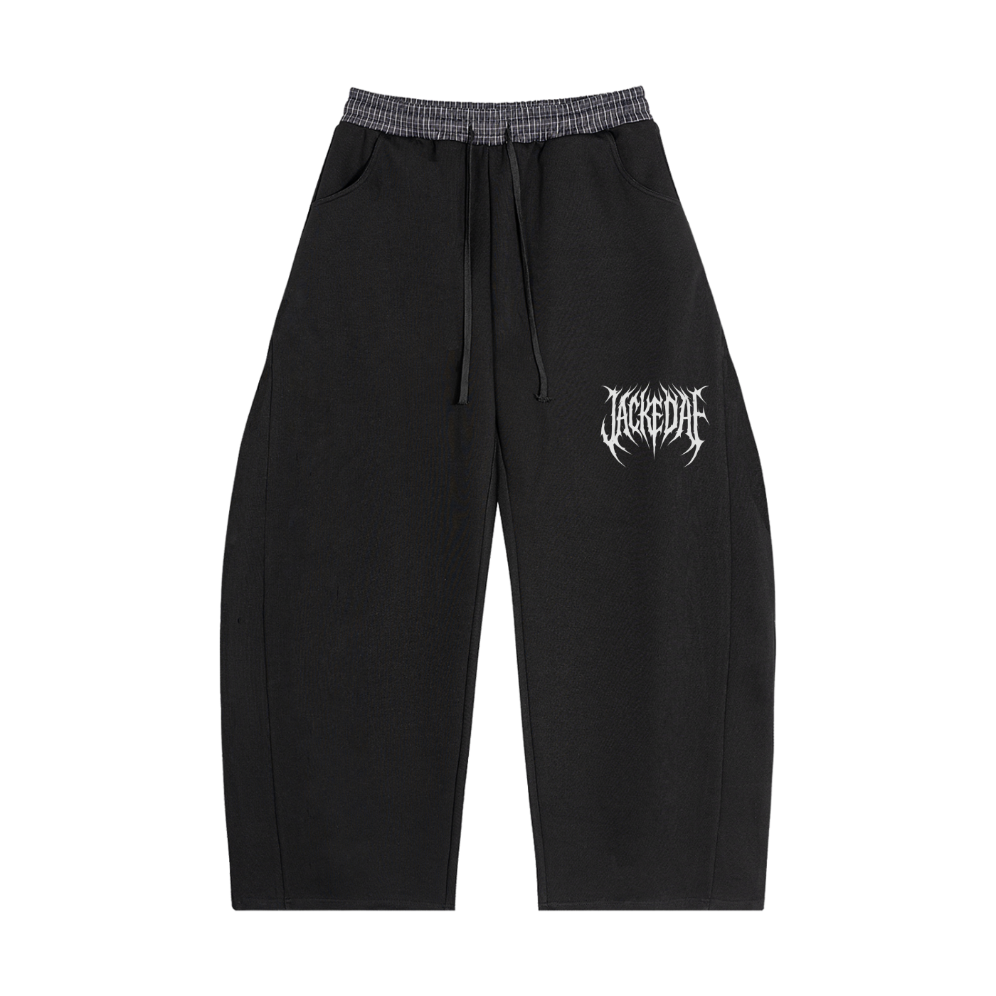 Plaid Waistband Barrel Sweatpants