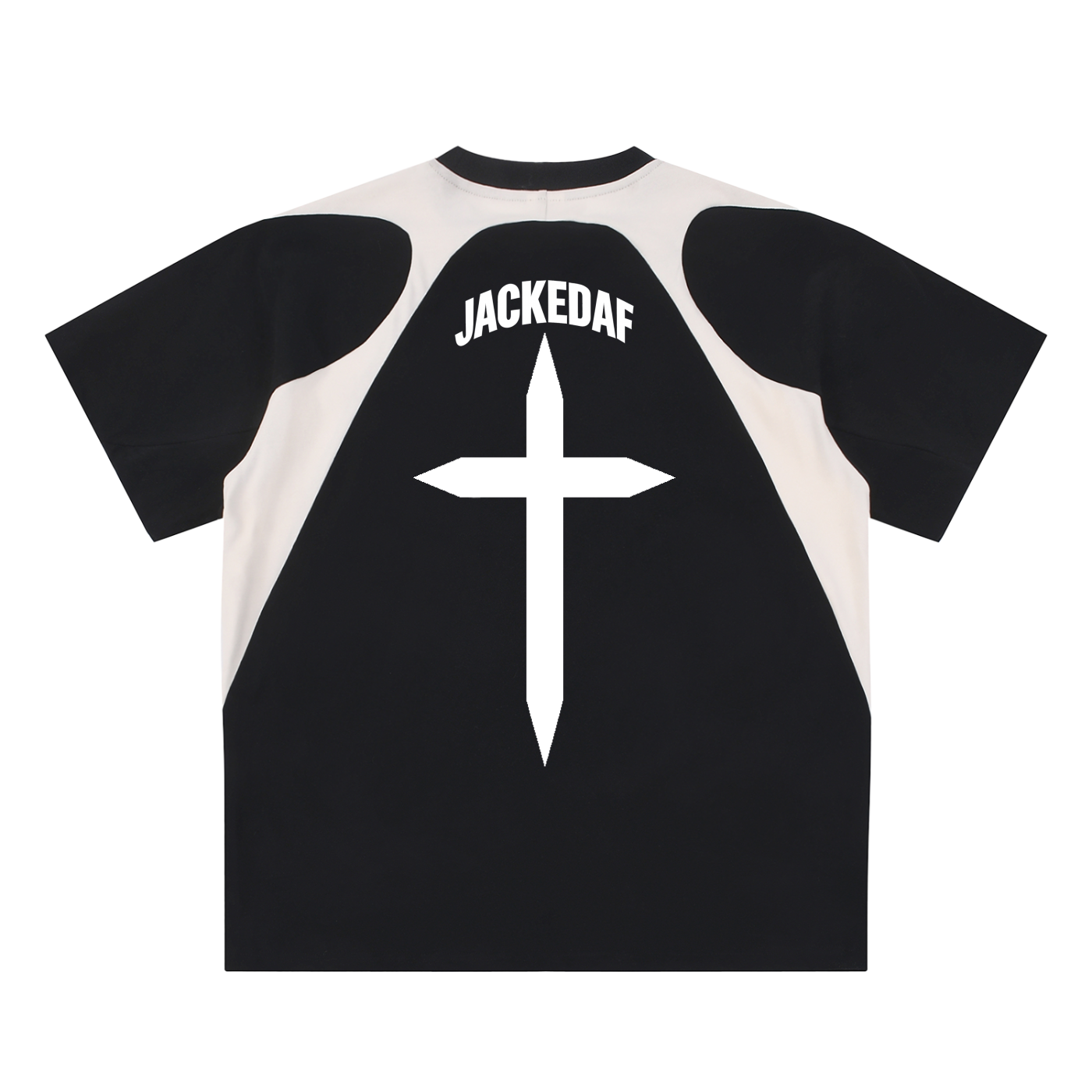 Contrast Panel Cotton T-Shirt